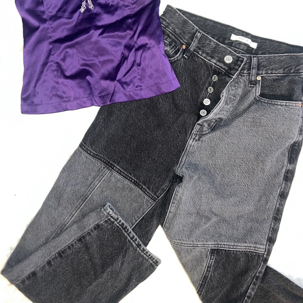 PACSUN SET, two toned high rise denim jeans !!